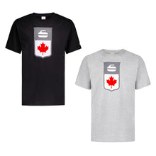 Load image into Gallery viewer, Curling Canada Black and Grey T-Shirt