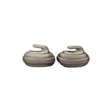 Load image into Gallery viewer, Pewter Curling rock stud earrings