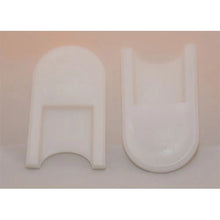 Load image into Gallery viewer, Two white U-shaped objects on a light pink background