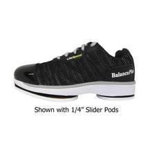 Load image into Gallery viewer, Black and white running shoe on a white background