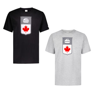 Curling Canada Black and Grey T-Shirt