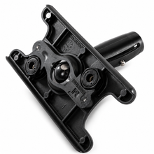 Load image into Gallery viewer, A black impact head component with a circular ball joint and a side handle, photographed on a clean white background.