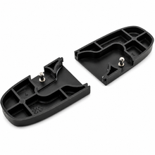Load image into Gallery viewer, Two black plastic replacement parts with small silver metal knobs, shown on a clean white background.