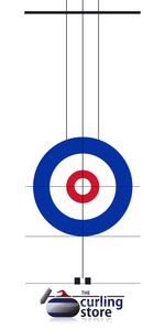 Curling stone with target design and 'The Curling Store' logo at the bottom.