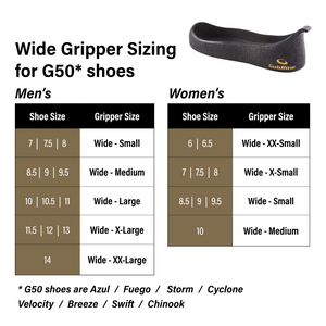 Goldline Anti Slider G50 Sizing