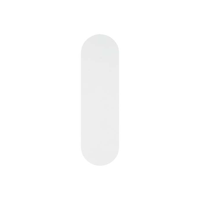 White plastic insert on a white background