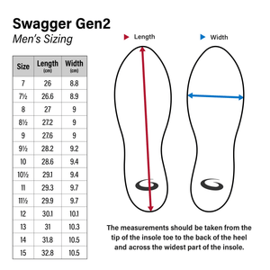 Swagger Gen 2 Size Chart