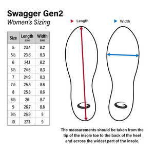 Swagger Gen 2 Size Chart