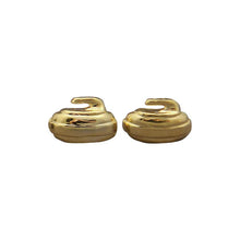 Load image into Gallery viewer, Gold Curling rock stud earrings
