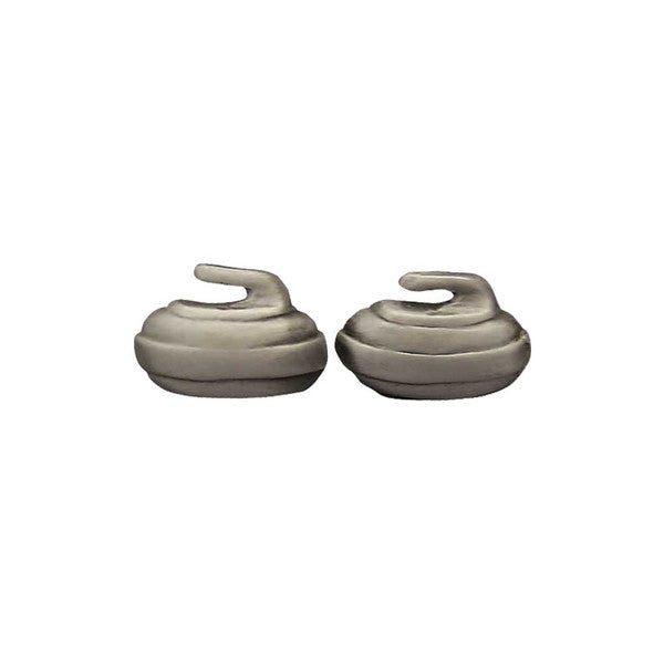 Pewter Curling rock stud earrings