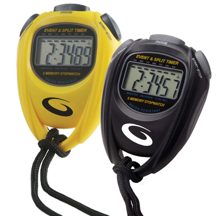 Goldline stopwatch black and yellow