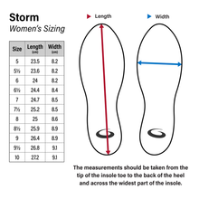 Load image into Gallery viewer, Women&#39;s Goldline Storm Size Chart