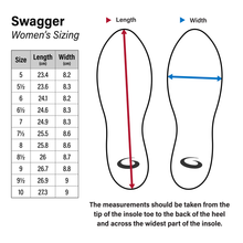 Load image into Gallery viewer, Women&#39;s Goldline Swagger Size Chart